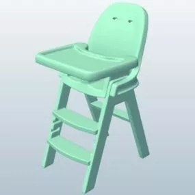 Toddler High Chair Furniture 3d model