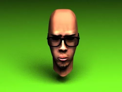 Man Head Gerard Lanvin 3d model