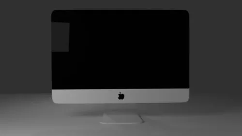 Office Work Desk With Computer 3d model