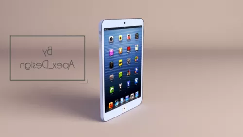 White Ipad Mini 3d model White Ipad Mini 3d model
