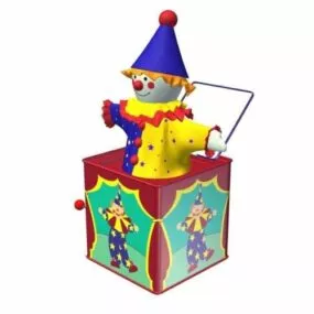Gift Box With Joker Character 3d model