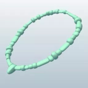Smooth Jade Necklace Jewelry 3d model