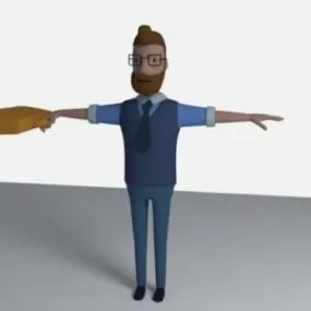 John Businessman Character 3d model