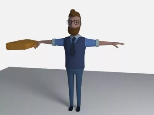 Man Character With Oilcan 3d model