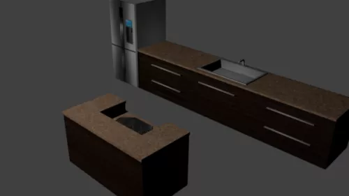Modern Kitchen V1 3d model Modern Kitchen V1 3d model