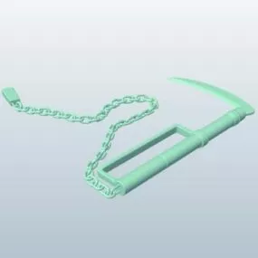 Kusarigama Ninja Weapon 3d model
