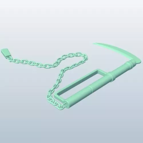 Kusarigama Ninja Weapon 3d model Kusarigama Ninja Weapon 3d model