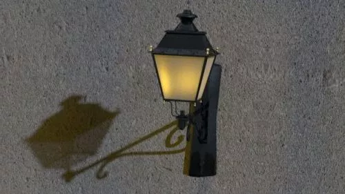 Cartoon Lantern Lamp 3d model