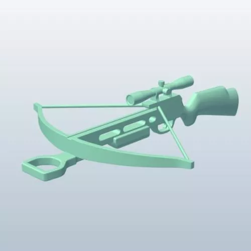 Vintage Wood Crossbow 3d model