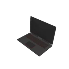 Black Lenovo Laptop 3d model