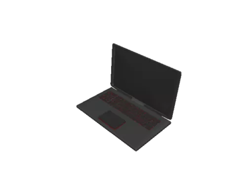 Gold Notebook Laptop 3d model