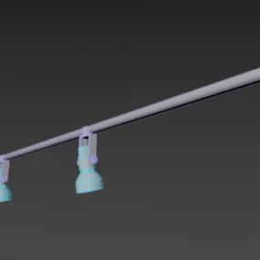 Light Lamps With Track 3d model
