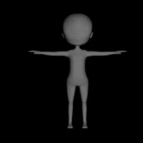 Female Basic Body Character 3d model