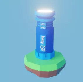 Cartoon Flash Light 3d model