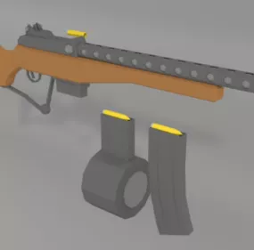 Lowpoly Gun Weapon 3d model