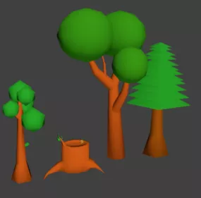 Lowpoly Tree Pack 3d model