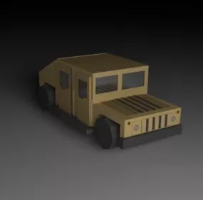 Lowpoly Humvee Car 3d model