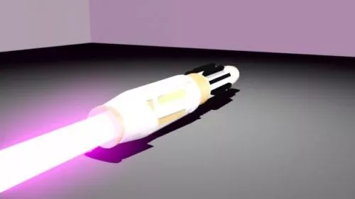 Red Lightsaber Scifi Weapon 3d model