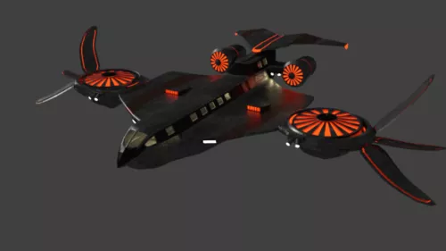 Voyager Ncc Shuttle Spaceship 3d model