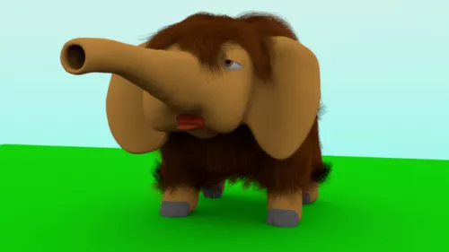 Cartoon Mammoth 3d model Cartoon Mammoth 3d model