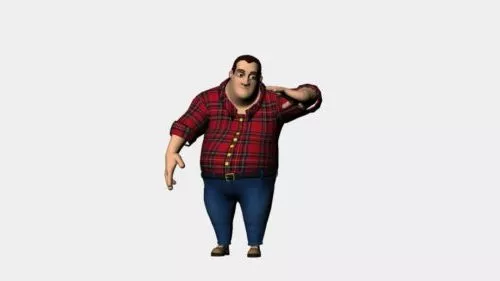 Man Character Jacket Basic Mesh 3d model