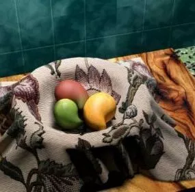 Mango Fruit Basket 3d model