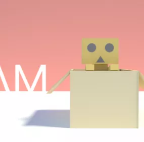 Cardboard Character 3d model