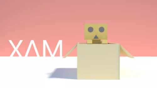Two Cardboard Boxes Stacked 3d model