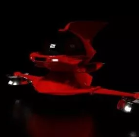 Red Spaceship 3d model