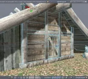Medieval Wooden Hut 3d model