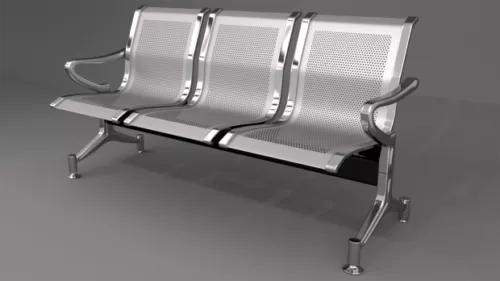 Picnic Bench Red Wood 3d model