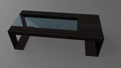 Modern Dark Wood Table 3d model Modern Dark Wood Table 3d model