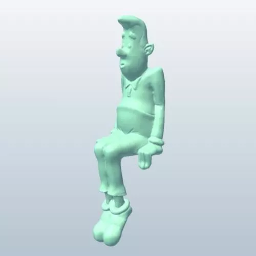 Guy Sitting Character 3d model Guy Sitting Character 3d model