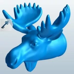 Moose Head Sculpt 3d model