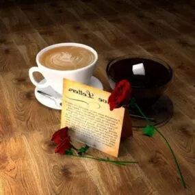 Morning Coffee Cups 3d model