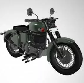 Ww2 Vintage Motorcycle 3d model