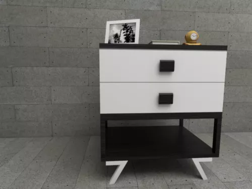 Nightstand L Frame Shape 3d model