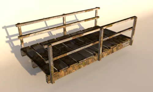 Tower On Lake Scene 3d model