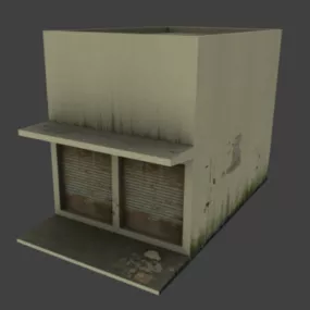 Old Shophouse Building 3d model