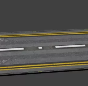 Old Road With Textures 3d model