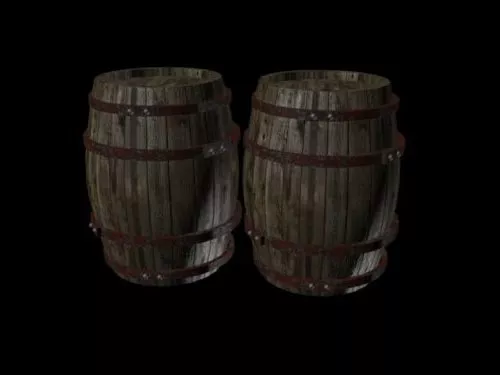 Old Wooden Barrel V1 3d model Old Wooden Barrel V1 3d model
