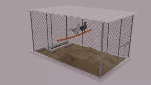 Vertical Steel Cage 3d model