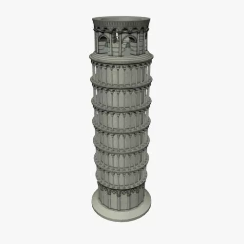 Alien Tower With Landscape 3d model