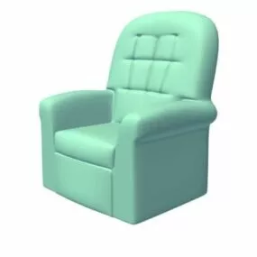 Plush Recliner Single Sofa 3d model