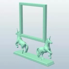 Unicorn Frame Decoration 3d model