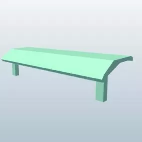 Outdoor Ramp Bench 3d model