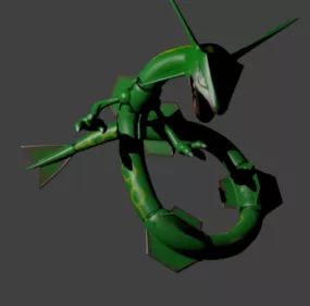 Rayquaza Pokemon Character 3d model