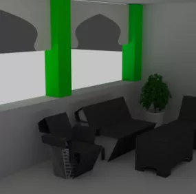 Office Company Reception 3d model