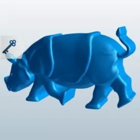 Rhino In Profile Printable 3d model