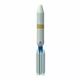 Space Rocket Lowpoly 3d model